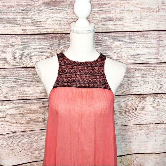 Free People FP One Calypso Dress Sleeveless Pink Relaxed Fit Tasseled Size XS - Picture 3 of 8